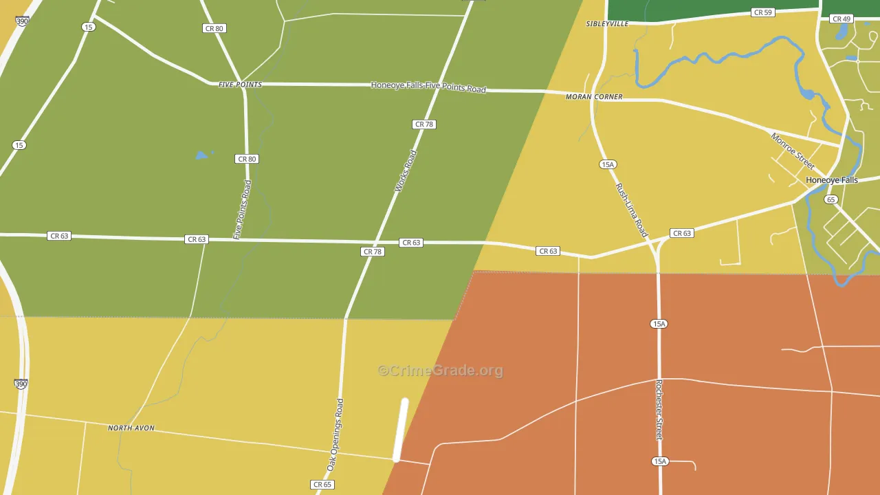 Sibleyville, NY Map of Theft Rates