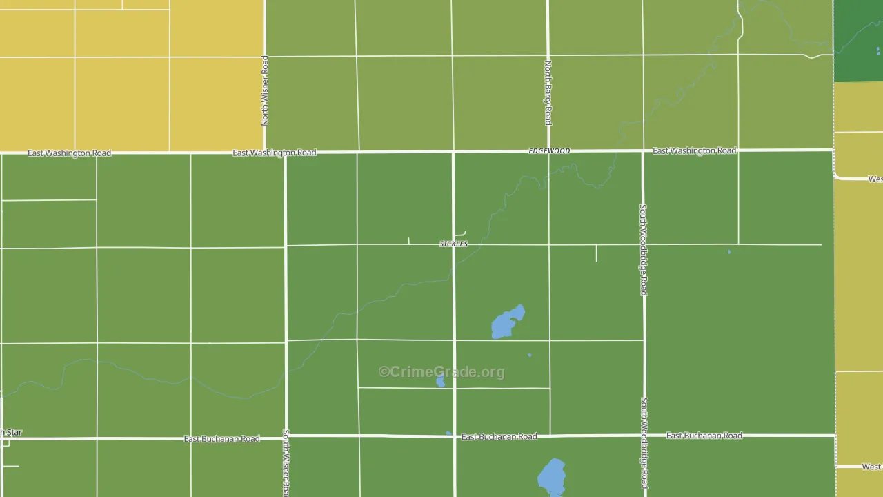 Sickles, MI Map of Theft Rates