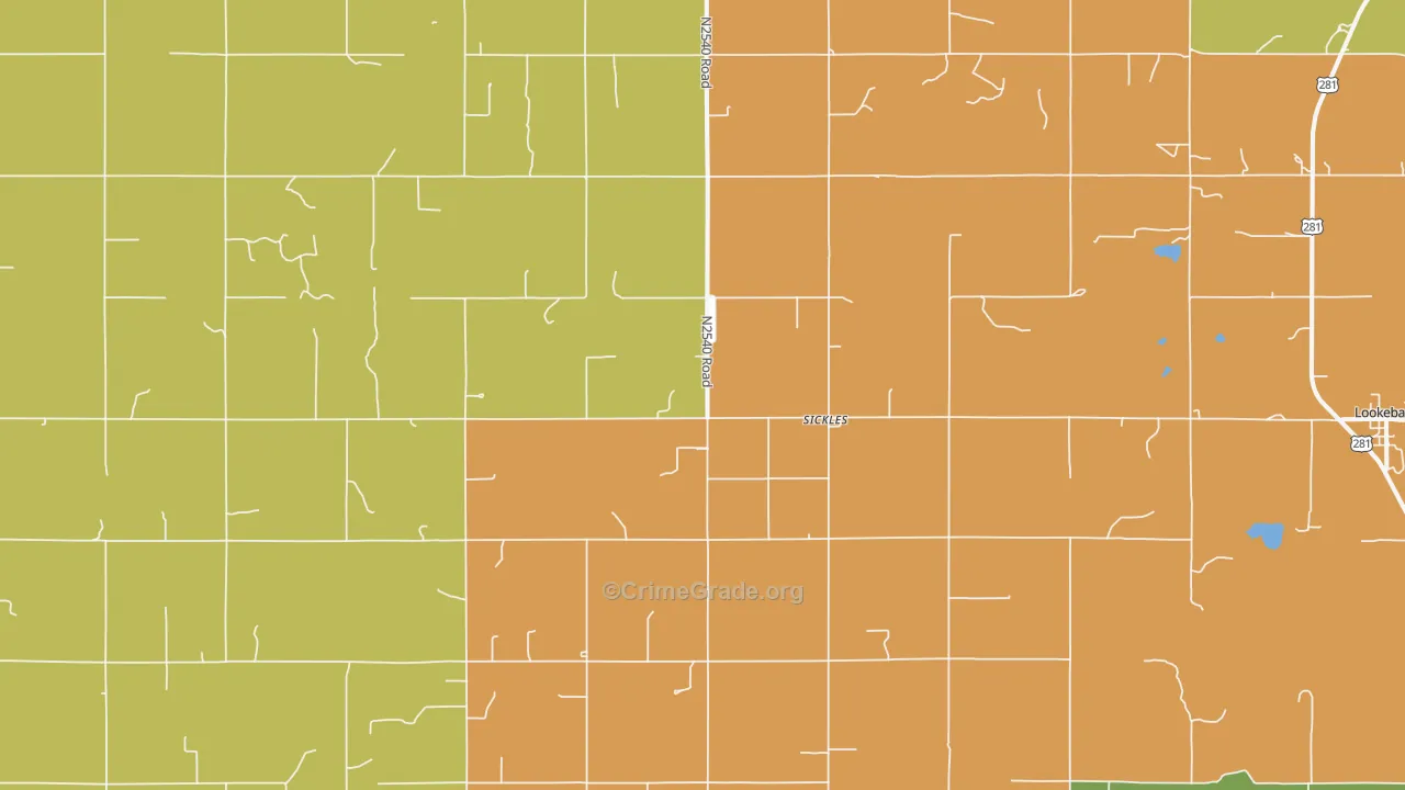 Sickles, OK Map of Theft Rates