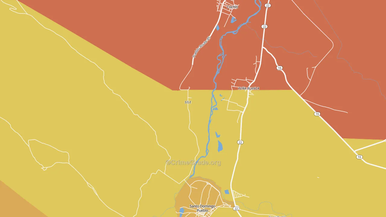 Sile, NM Map of Theft Rates