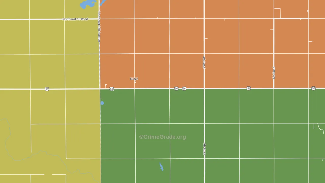 Silica, KS Map of Theft Rates