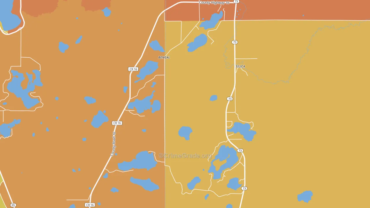 Silica, MN Map of Theft Rates