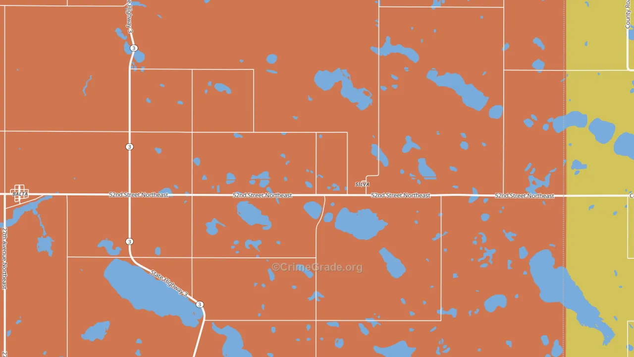 Silva, ND Map of Theft Rates