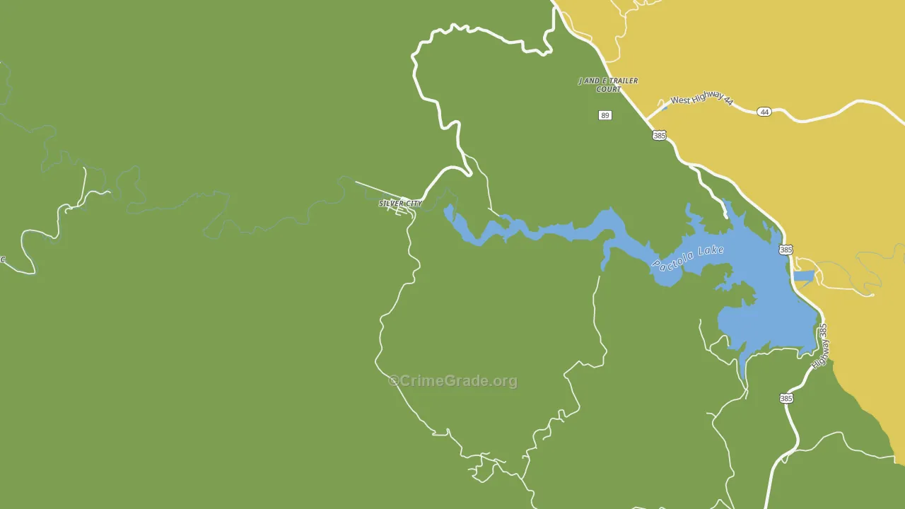 Silver City, SD Map of Theft Rates
