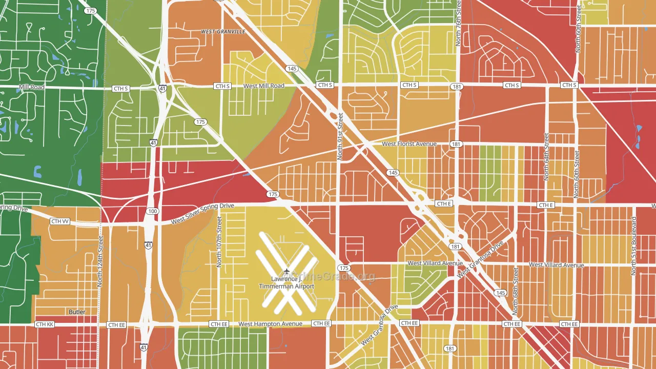 Silver Swan, Milwaukee, WI Map of Theft Rates