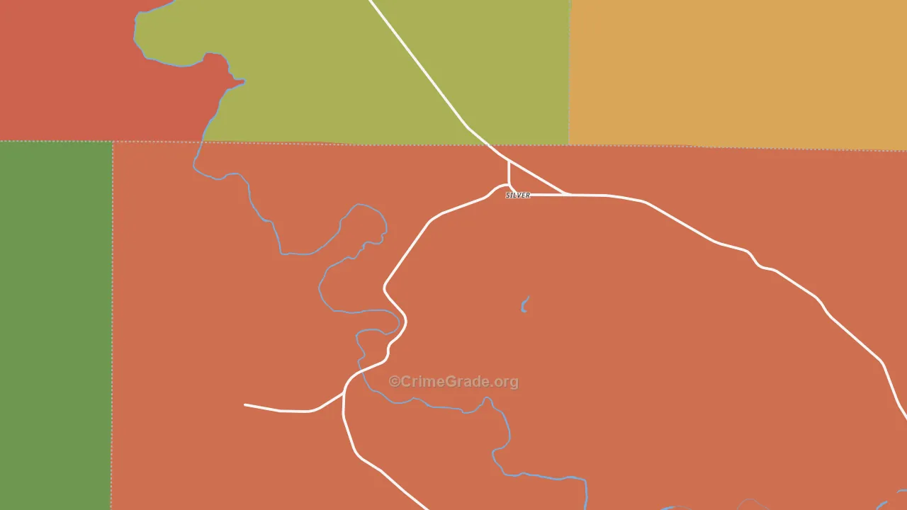 Silver, TX Map of Theft Rates