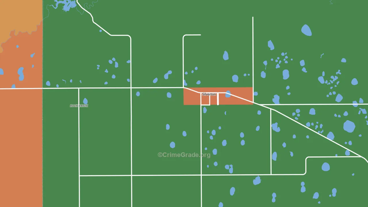 Silverton, TX Map of Theft Rates
