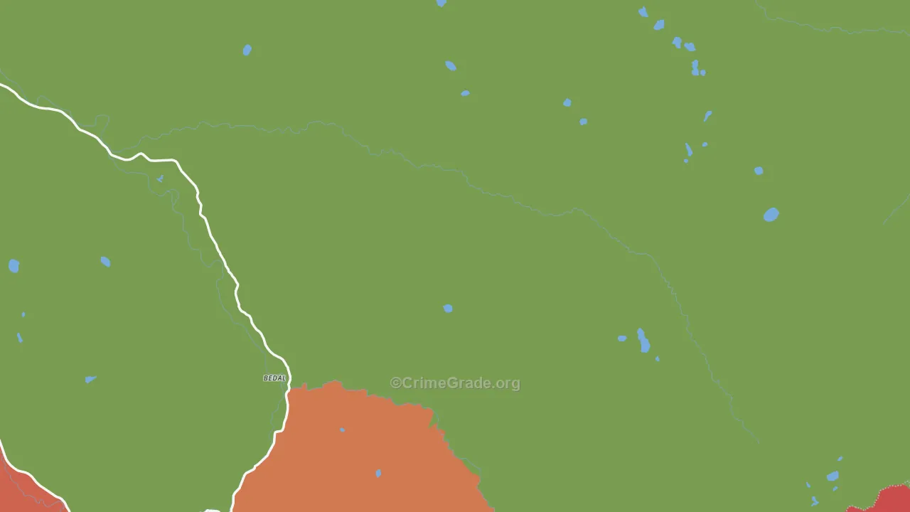 Silverton, WA Map of Theft Rates
