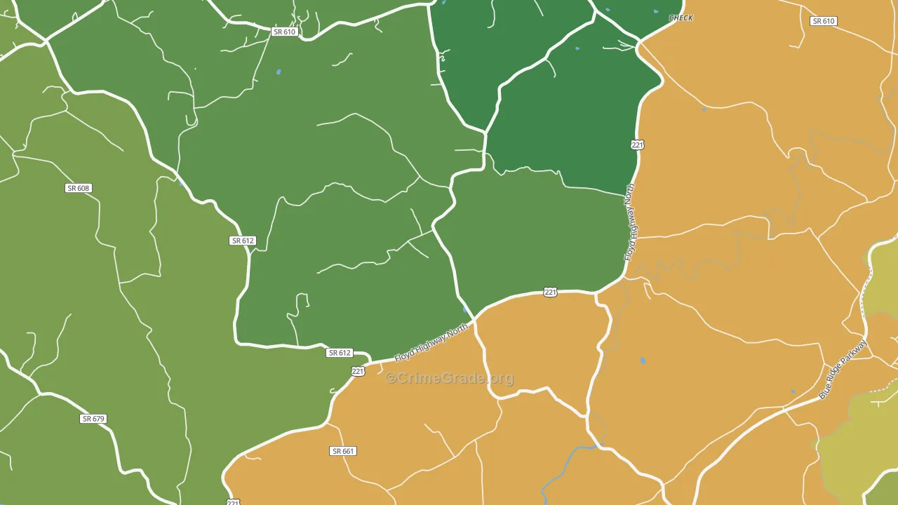 Simpsons, VA Map of Theft Rates