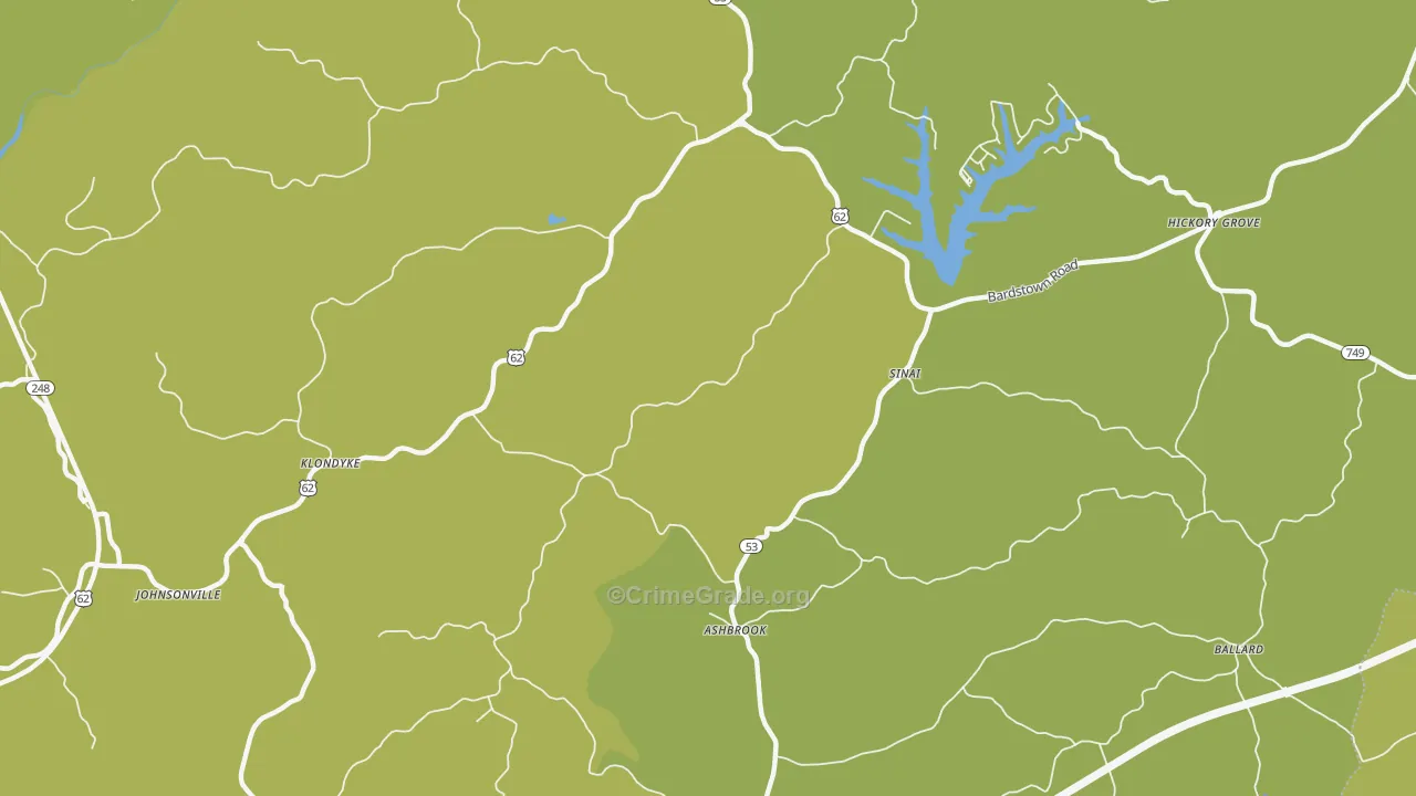 Sinai, KY Map of Theft Rates