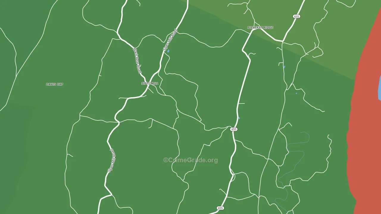 Sipes Mill, PA Map of Theft Rates