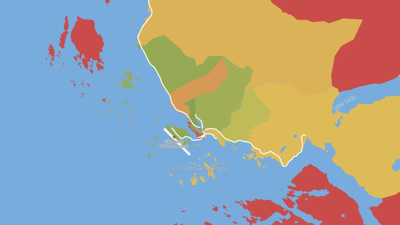 Sitka, AK Map of Theft Rates