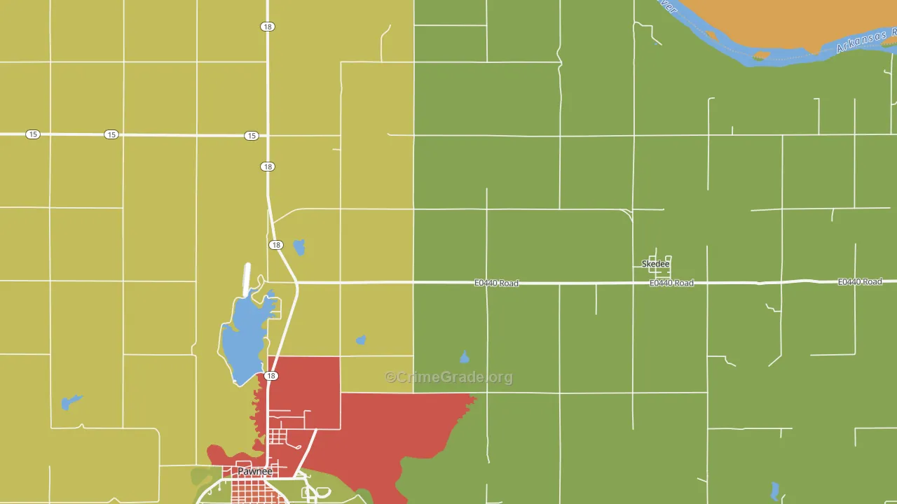 Skedee, OK Map of Theft Rates