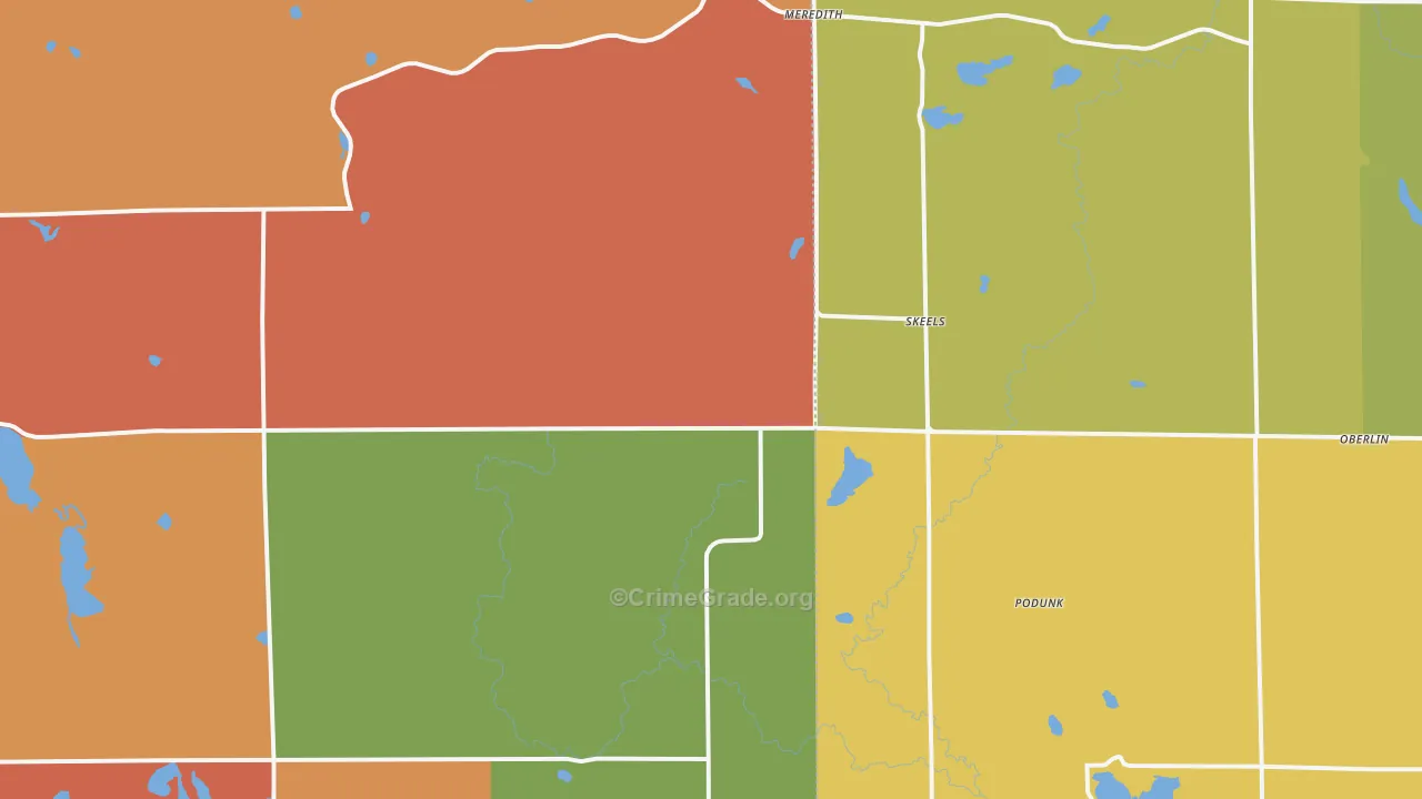 Skeels, MI Map of Theft Rates