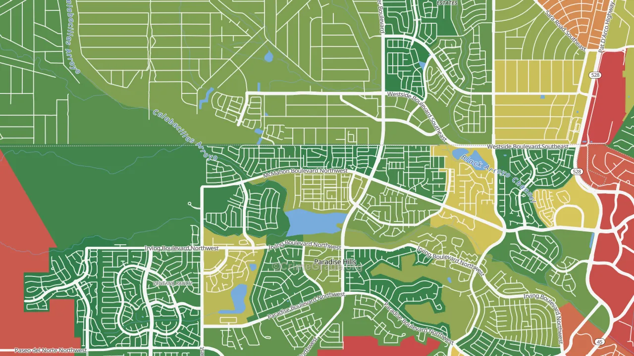Skies West, Albuquerque, NM Map of Theft Rates