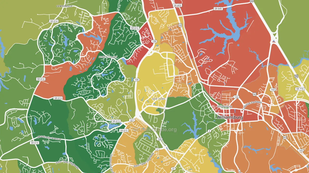 Skipwith Farms, VA Map of Theft Rates