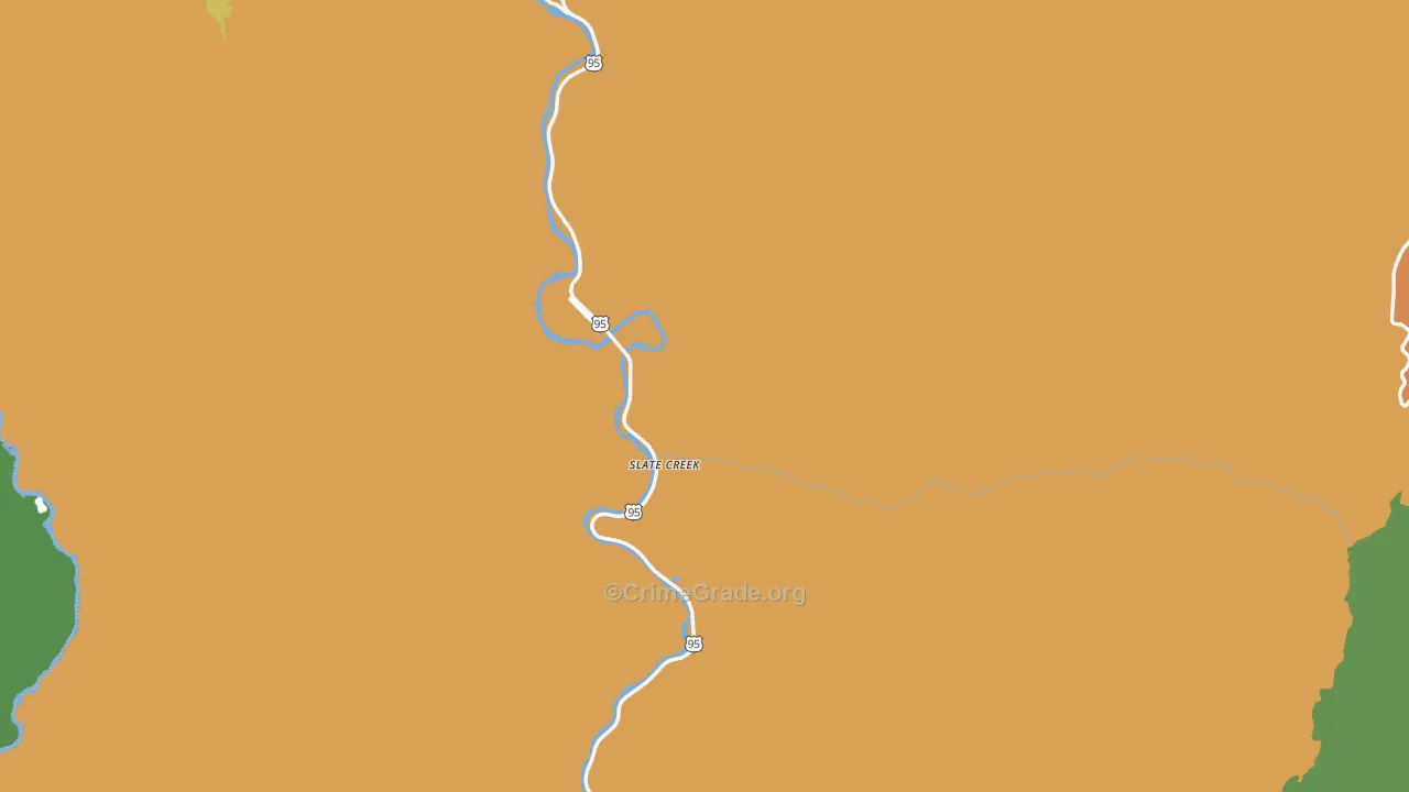 Slate Creek, ID Map of Theft Rates