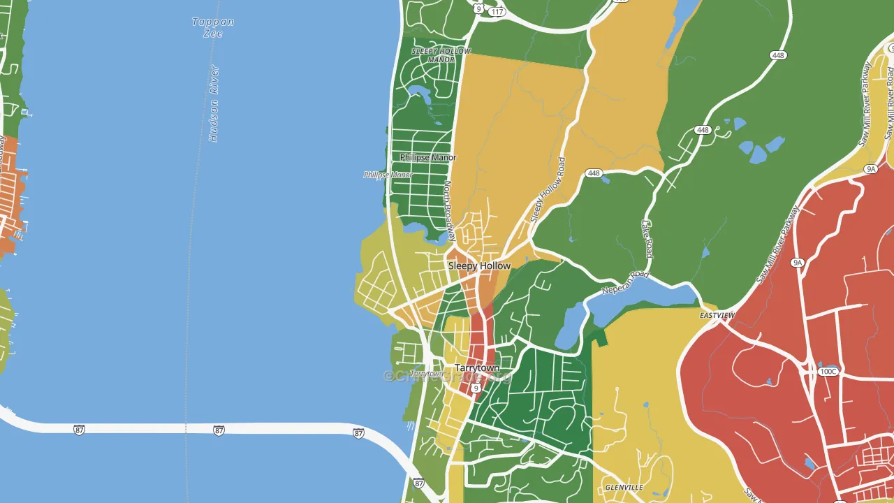 Sleepy Hollow, NY Map of Theft Rates