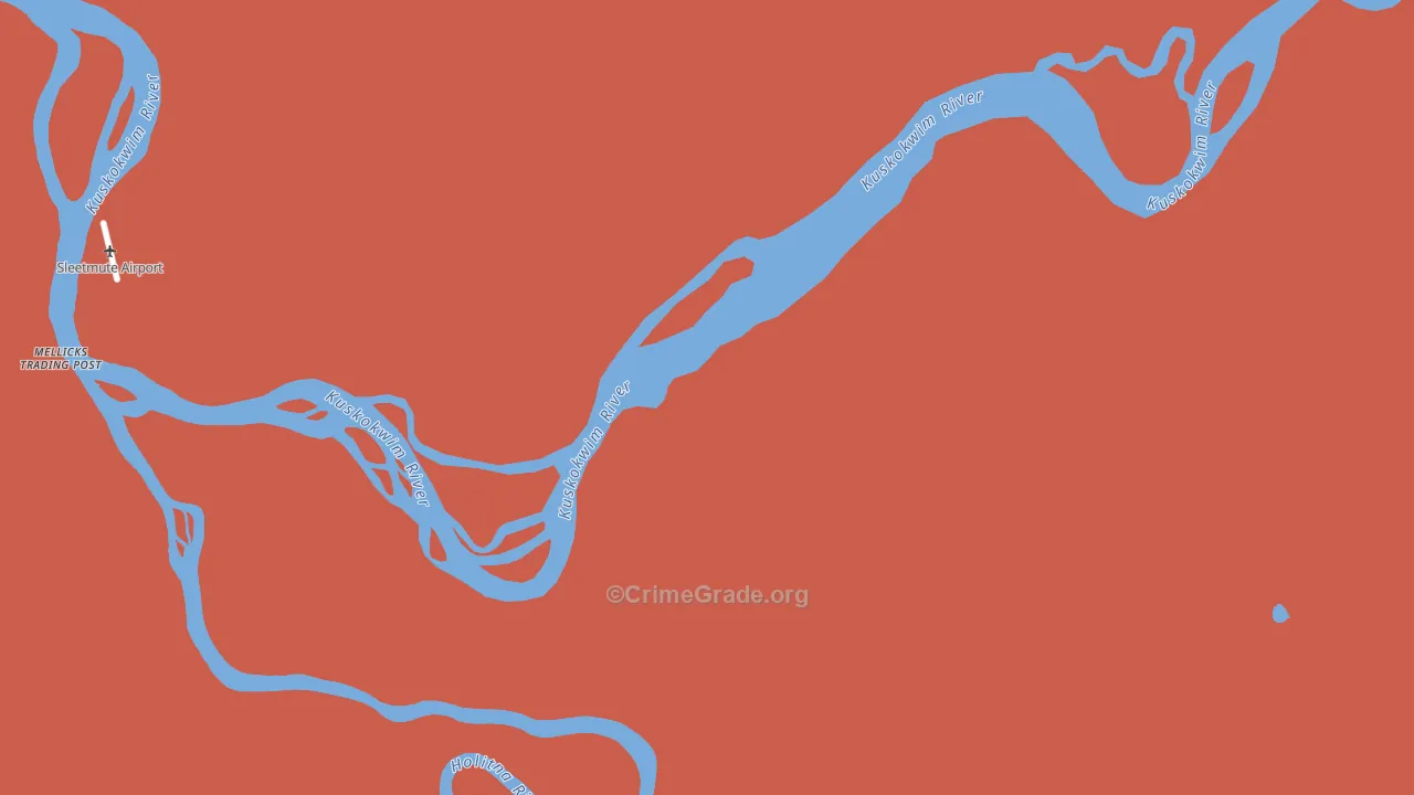 Sleetmute, AK Map of Theft Rates