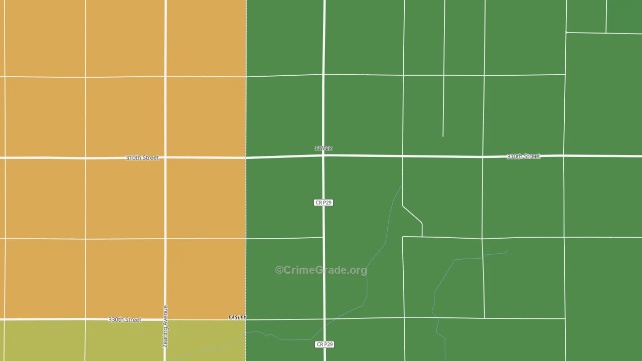 Slifer, IA Map of Theft Rates