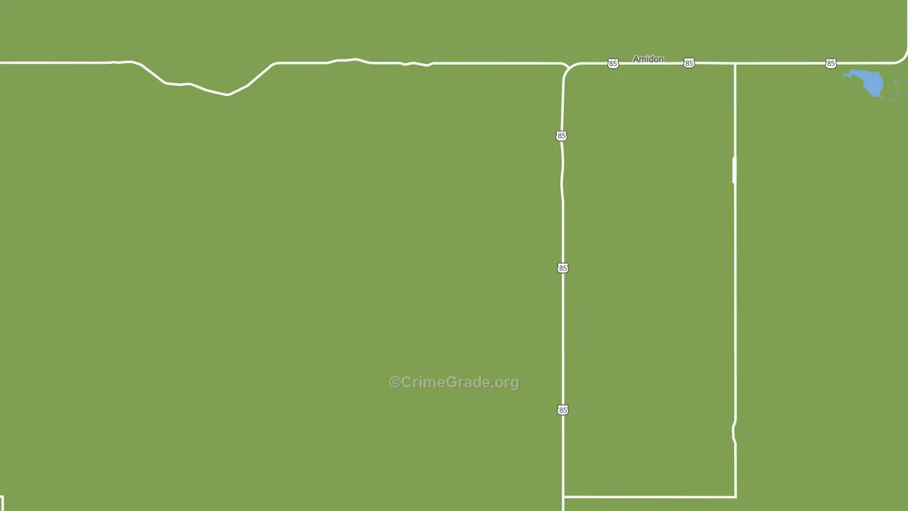 Slope County, ND Map of Theft Rates