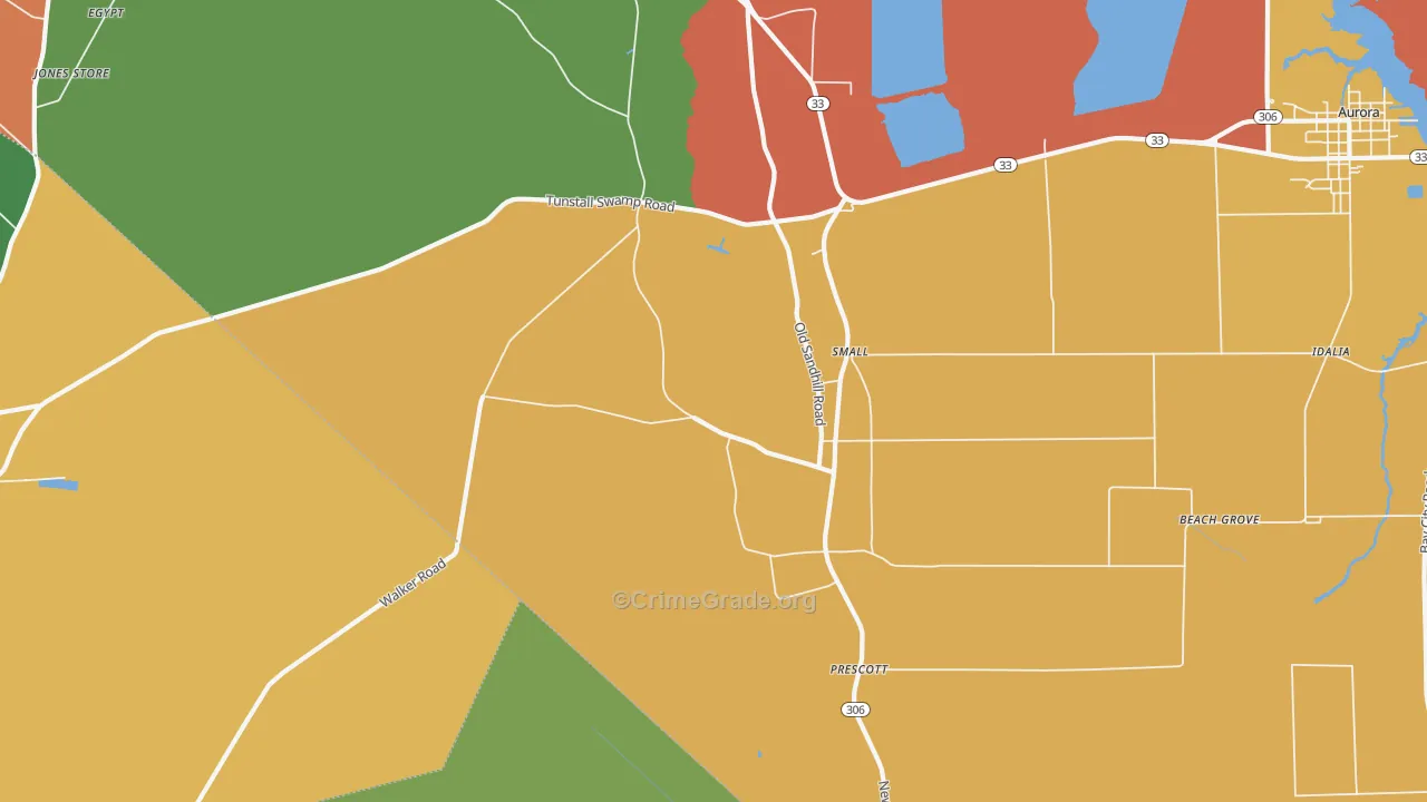 Small, NC Map of Theft Rates