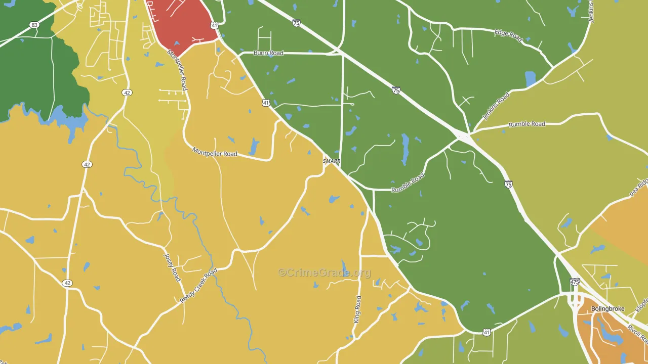 Smarr, GA Map of Theft Rates