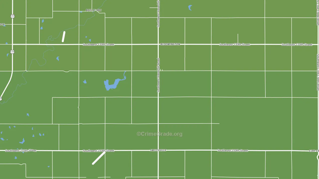 Smileyville, KS Map of Theft Rates