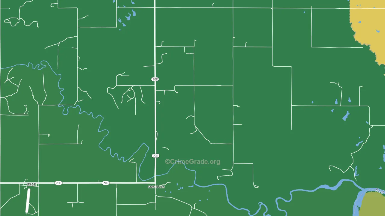 Smith-Lee, OK Map of Theft Rates