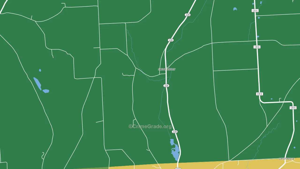 Smith Valley, NY Map of Theft Rates