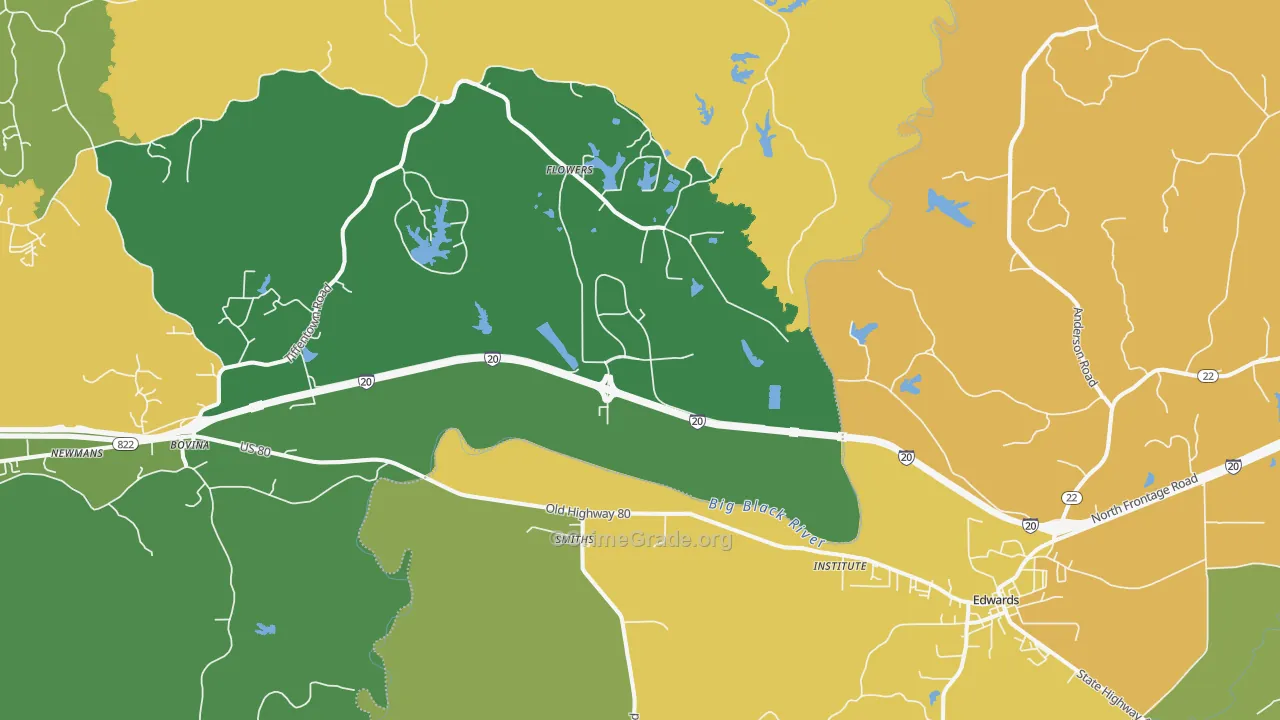 Smiths, MS Map of Theft Rates