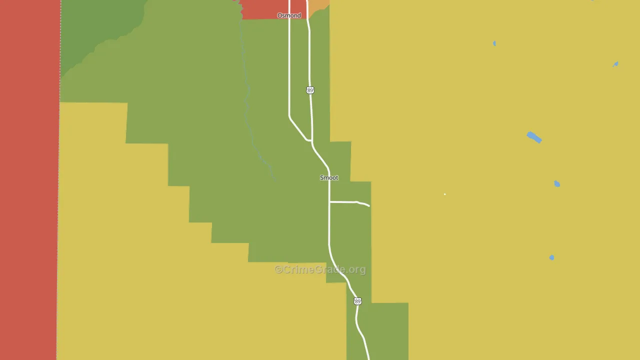 Smoot, WY Map of Theft Rates