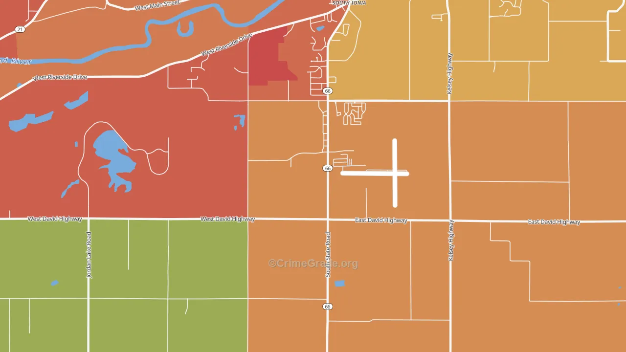 Smyrna, MI Map of Theft Rates