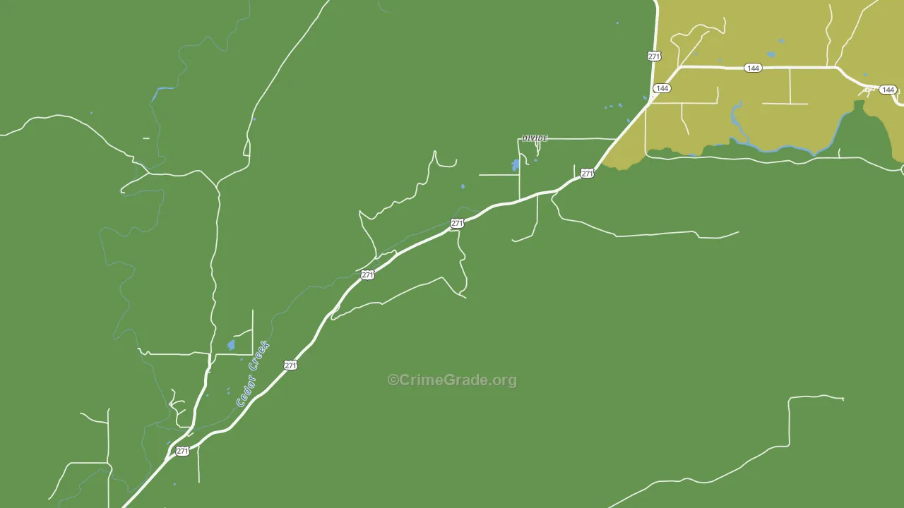 Snow, OK Map of Theft Rates