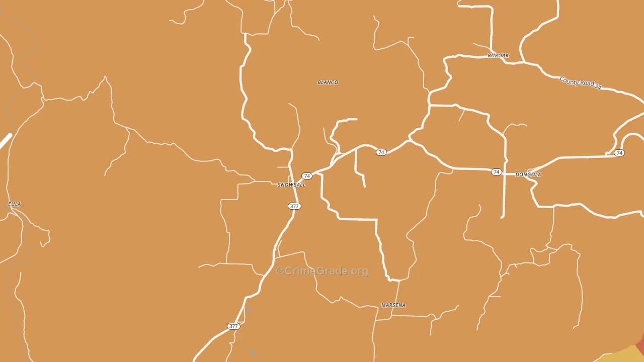 Snowball, AR Map of Theft Rates
