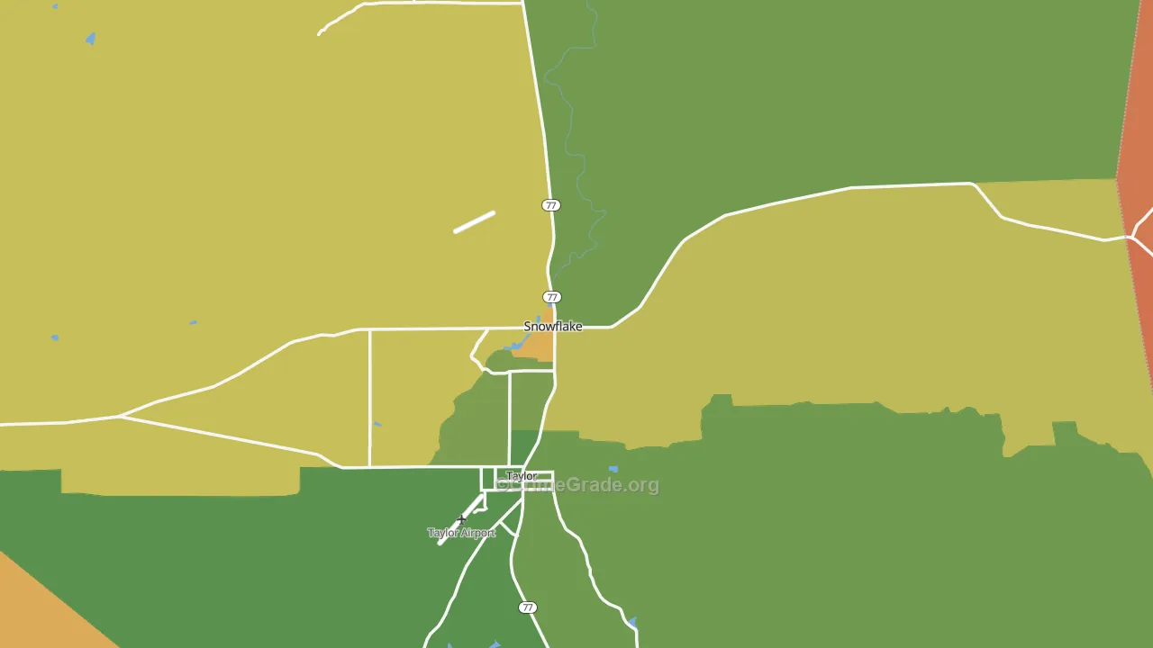 Snowflake, AZ Map of Theft Rates