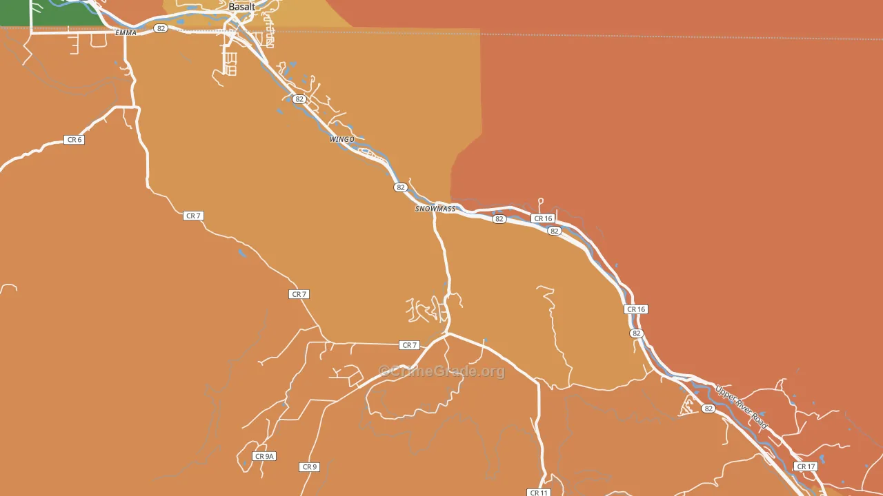 Snowmass, CO Map of Theft Rates
