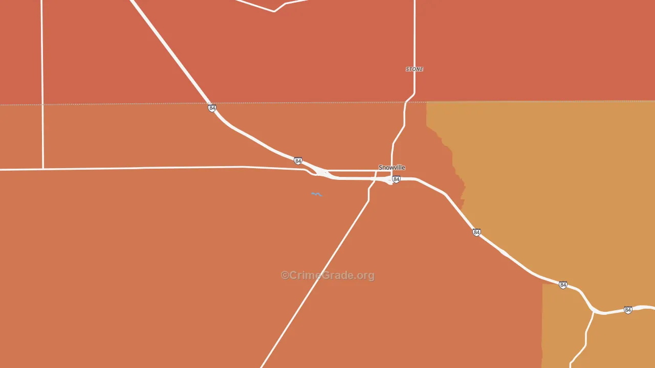 Snowville, UT Map of Theft Rates