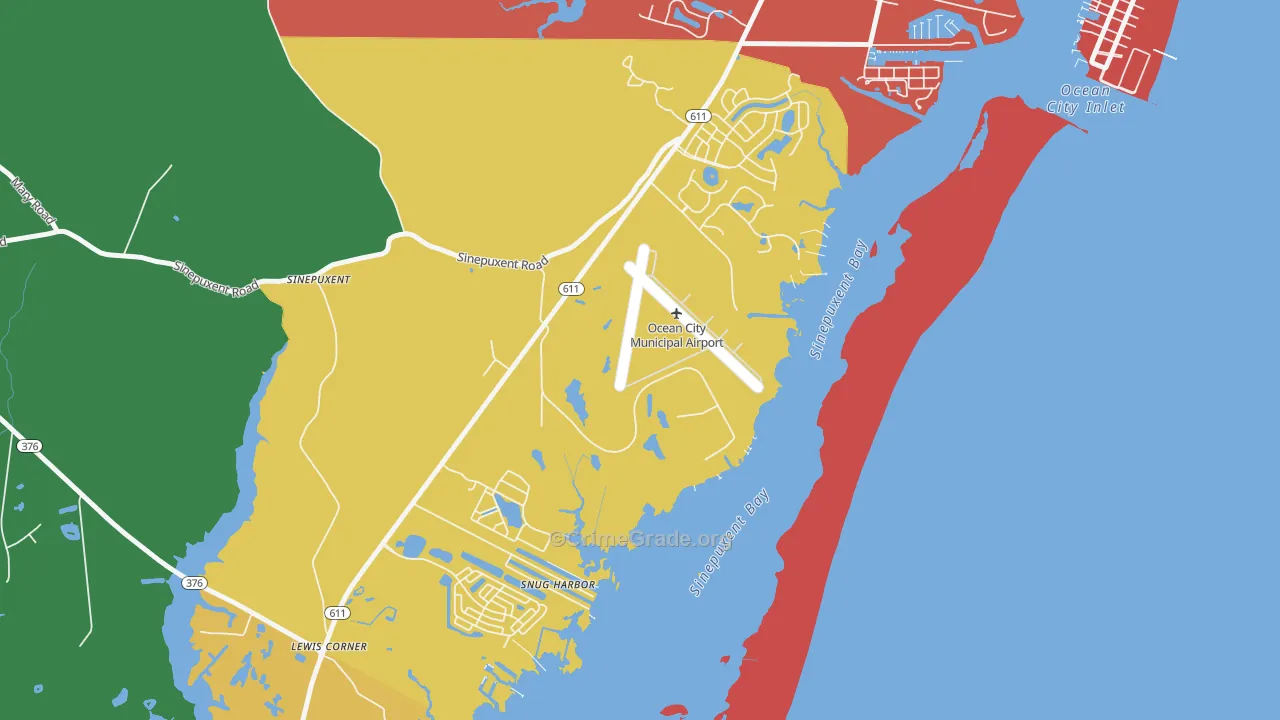 Snug Harbor, MD Map of Theft Rates