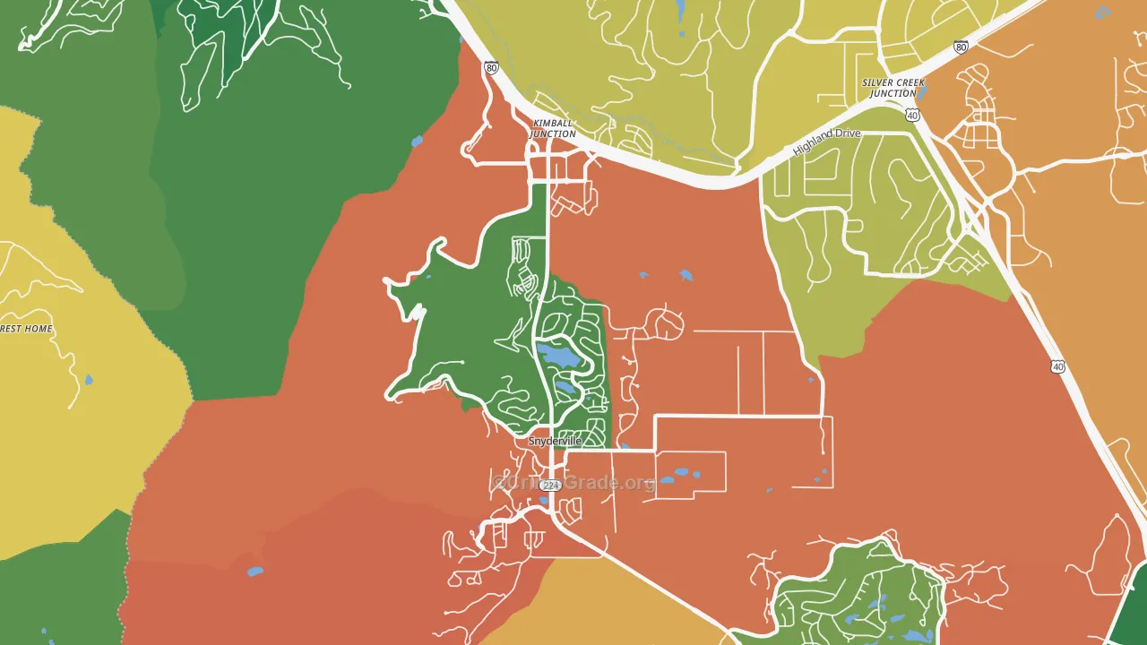 Snyderville, UT Map of Theft Rates