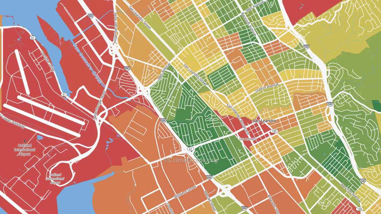 Sobrante Park, Oakland, CA Map of Theft Rates