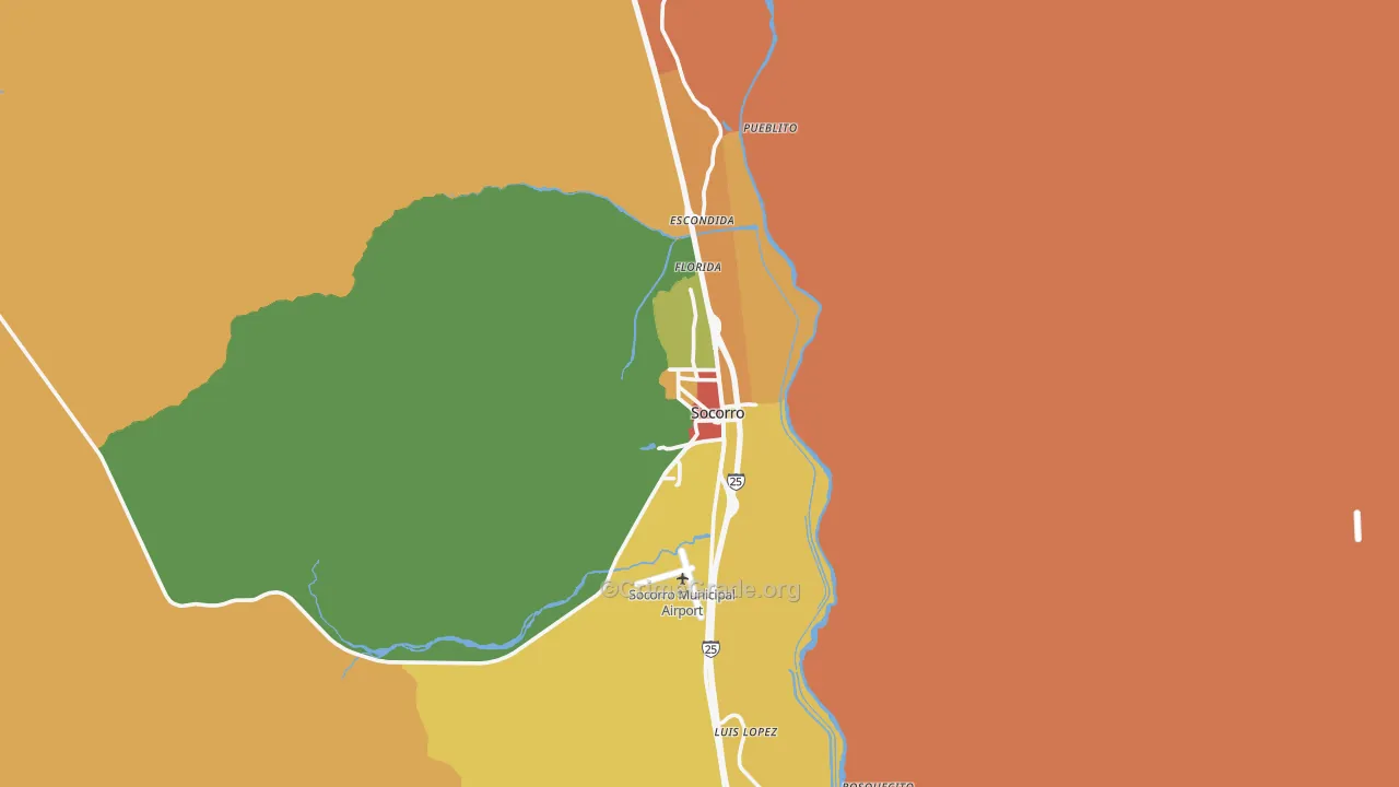 Socorro, NM Map of Theft Rates