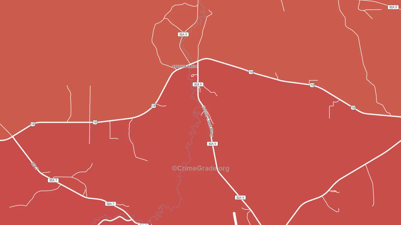 Soldier Creek, SD Map of Theft Rates