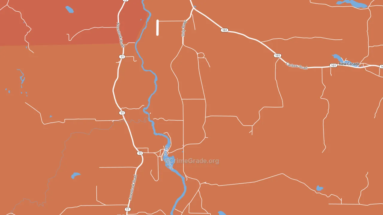 Soldier Pond, ME Map of Theft Rates