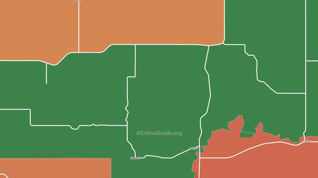Solen, ND Map of Theft Rates