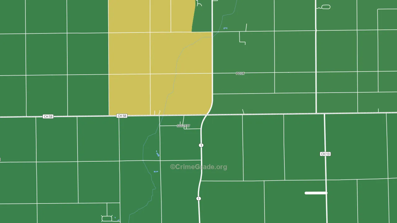 Sollitt, IL Map of Theft Rates