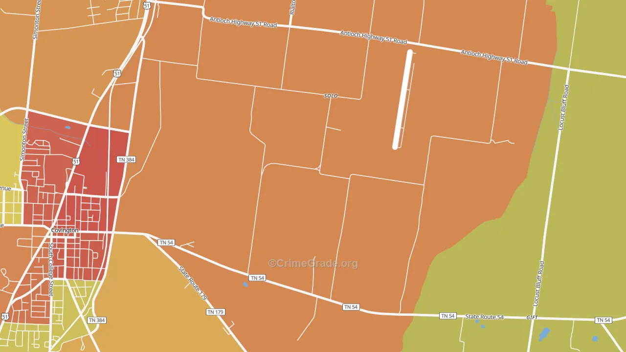 Solo, TN Map of Theft Rates