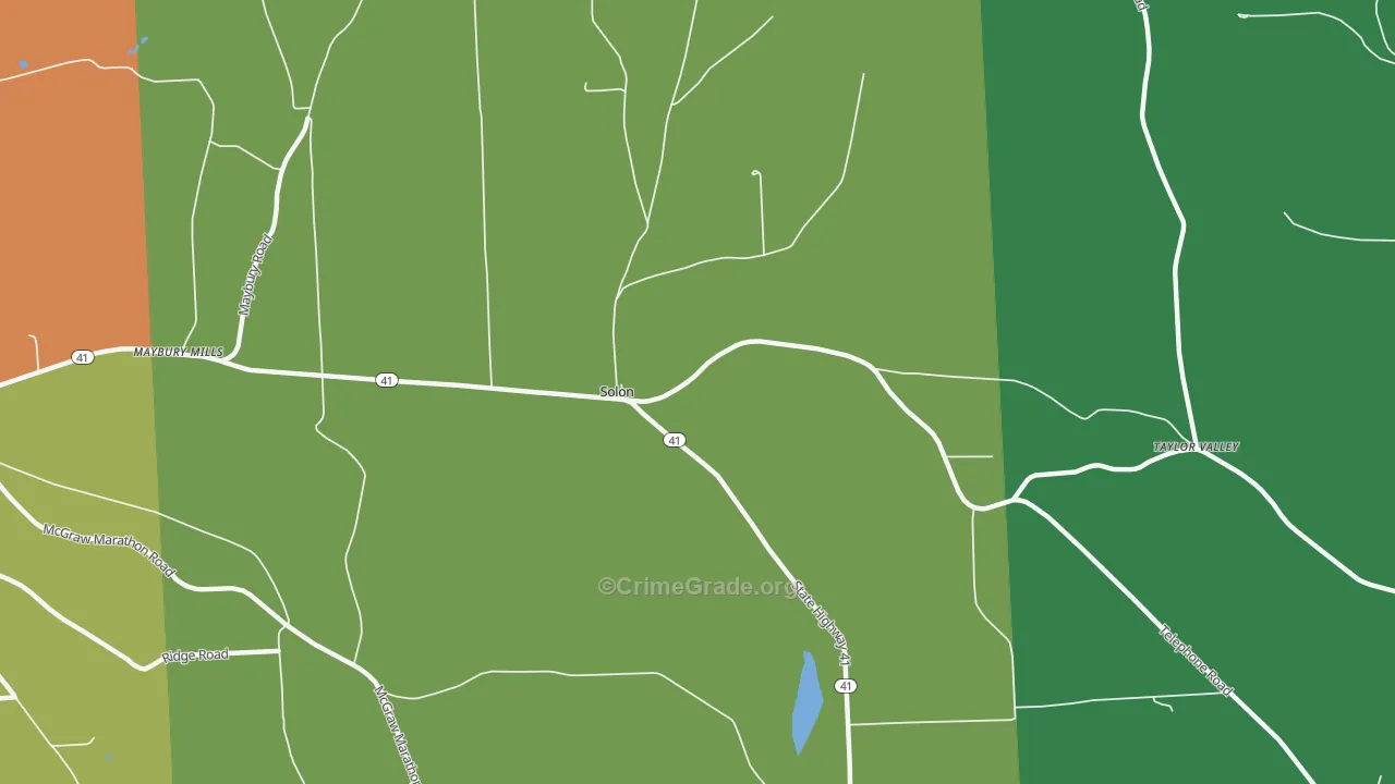 Solon, NY Map of Theft Rates