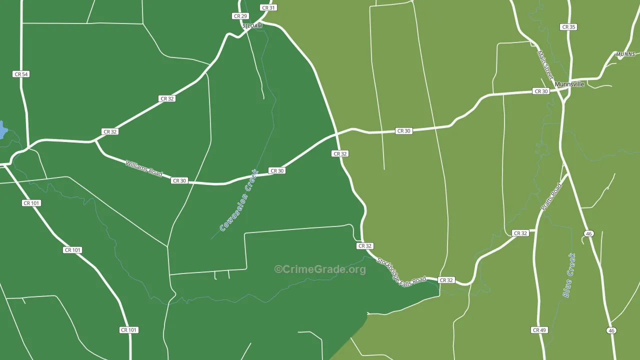 Solsville, NY Map of Theft Rates