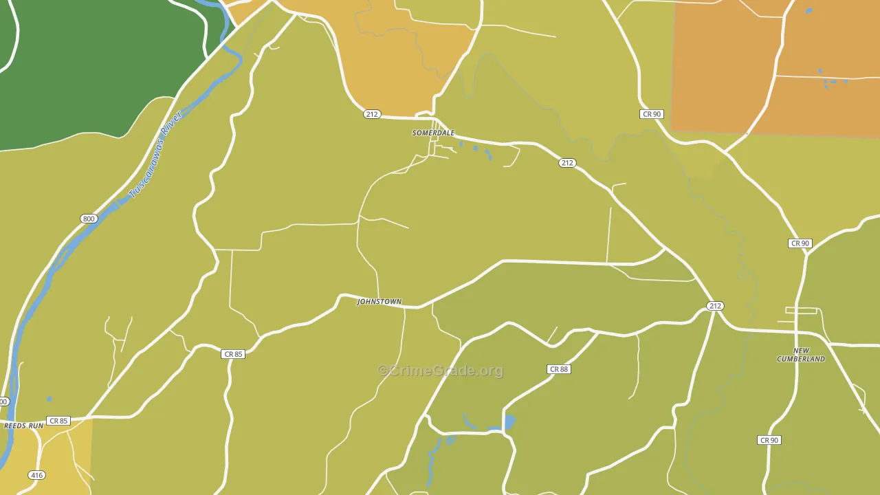 Somerdale, OH Map of Theft Rates